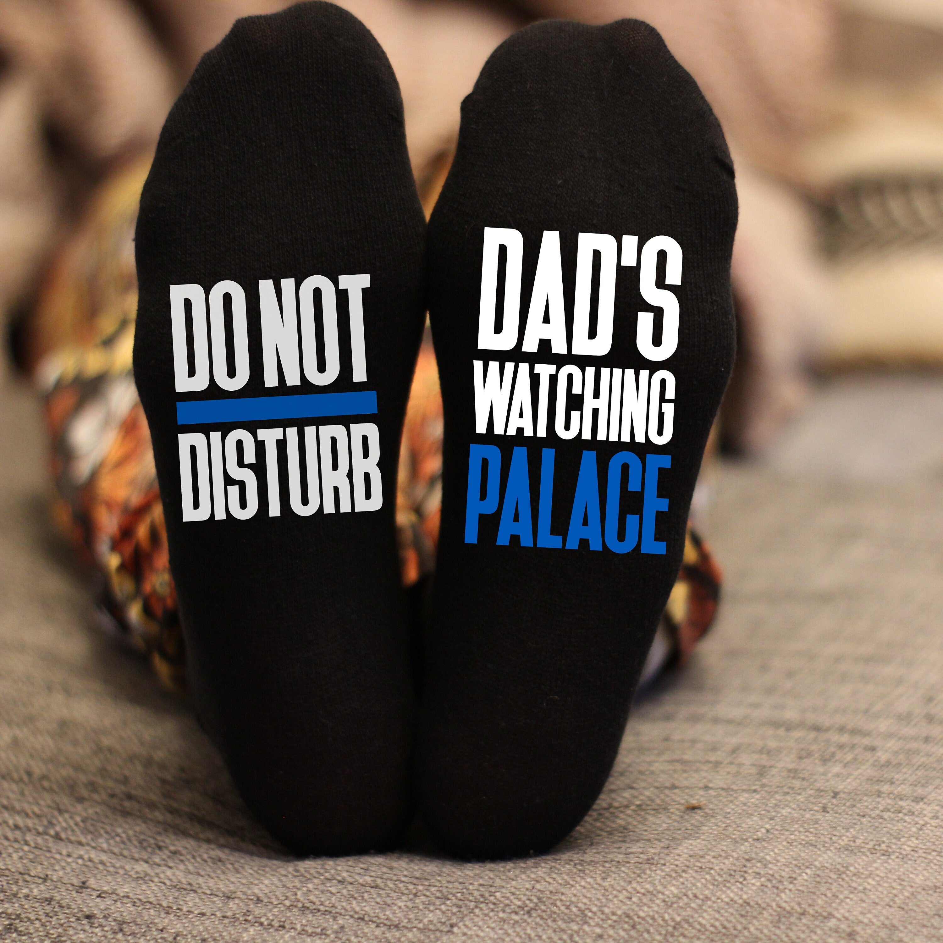 Custom Do Not Disturb Watching Crystal Palace Name Socks - Personalised Printed and Personalised - Birthday Gift - Christmas Gift