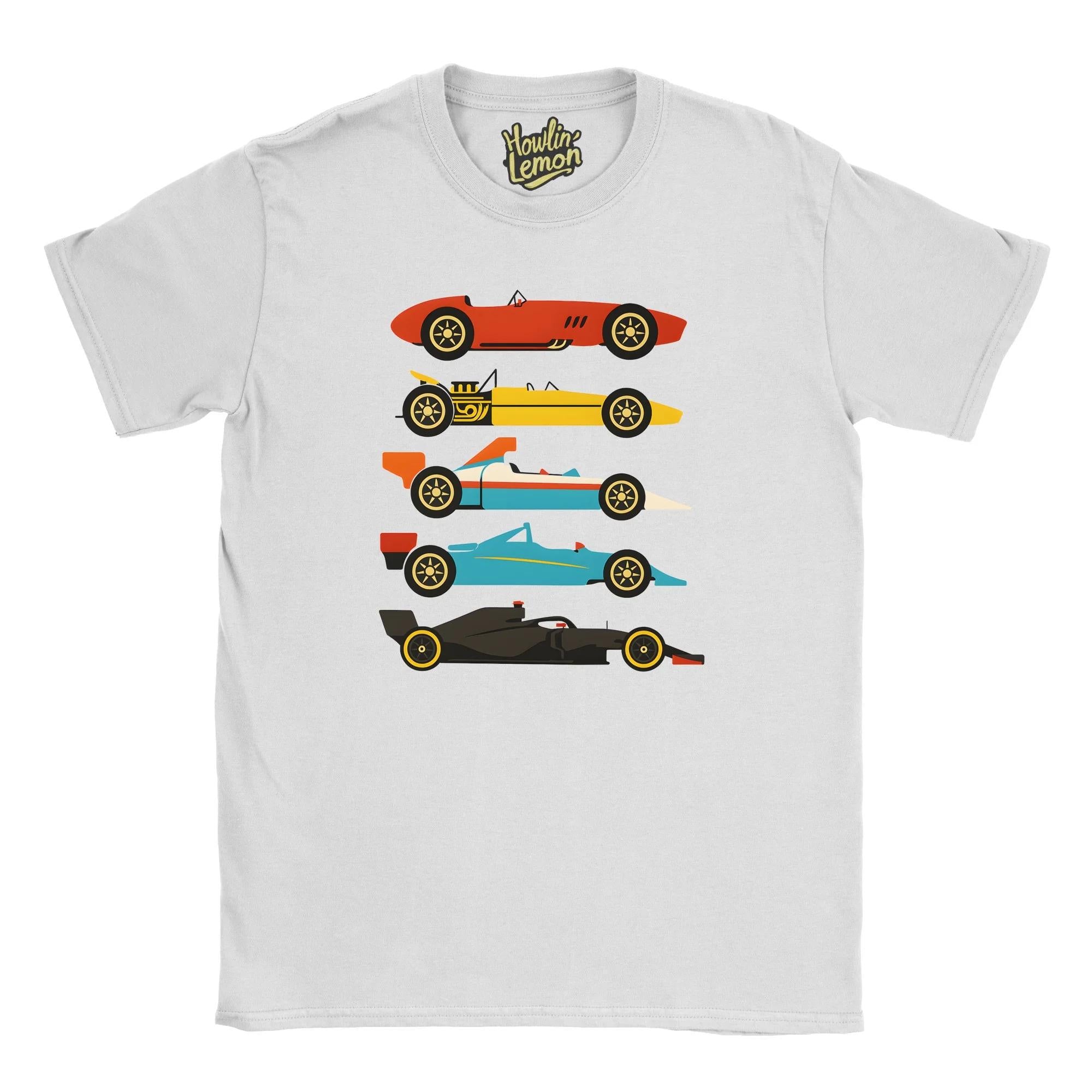 Formula One Evolution T-Shirt - Vintage Formula Racing History Tee - Motorsport Gift for Car Enthusiasts - Racing Fan Apparel