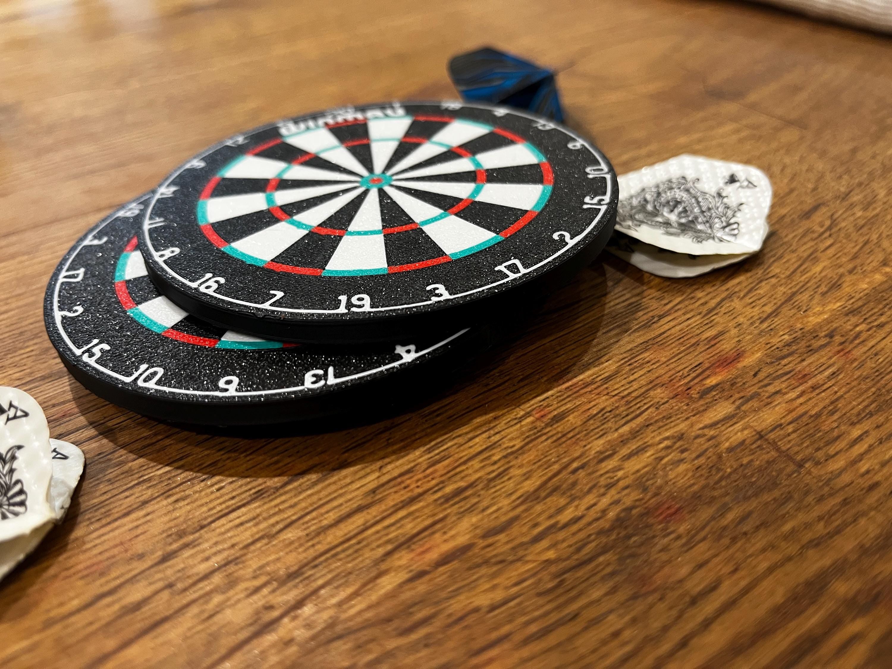 Dartboard Drinks Coasters – Darts Fan Gift Set of 4