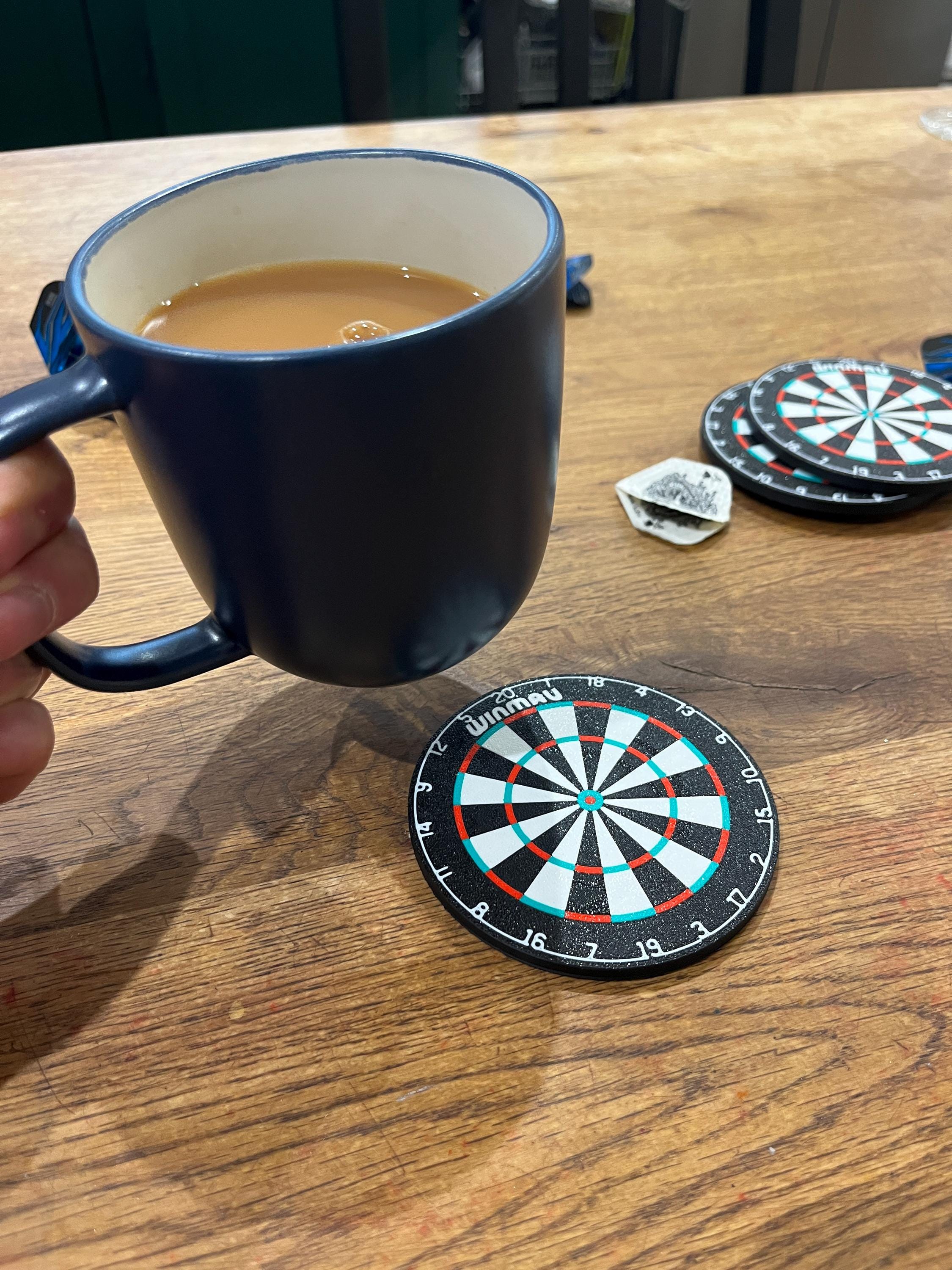 Dartboard Drinks Coasters – Darts Fan Gift Set of 4