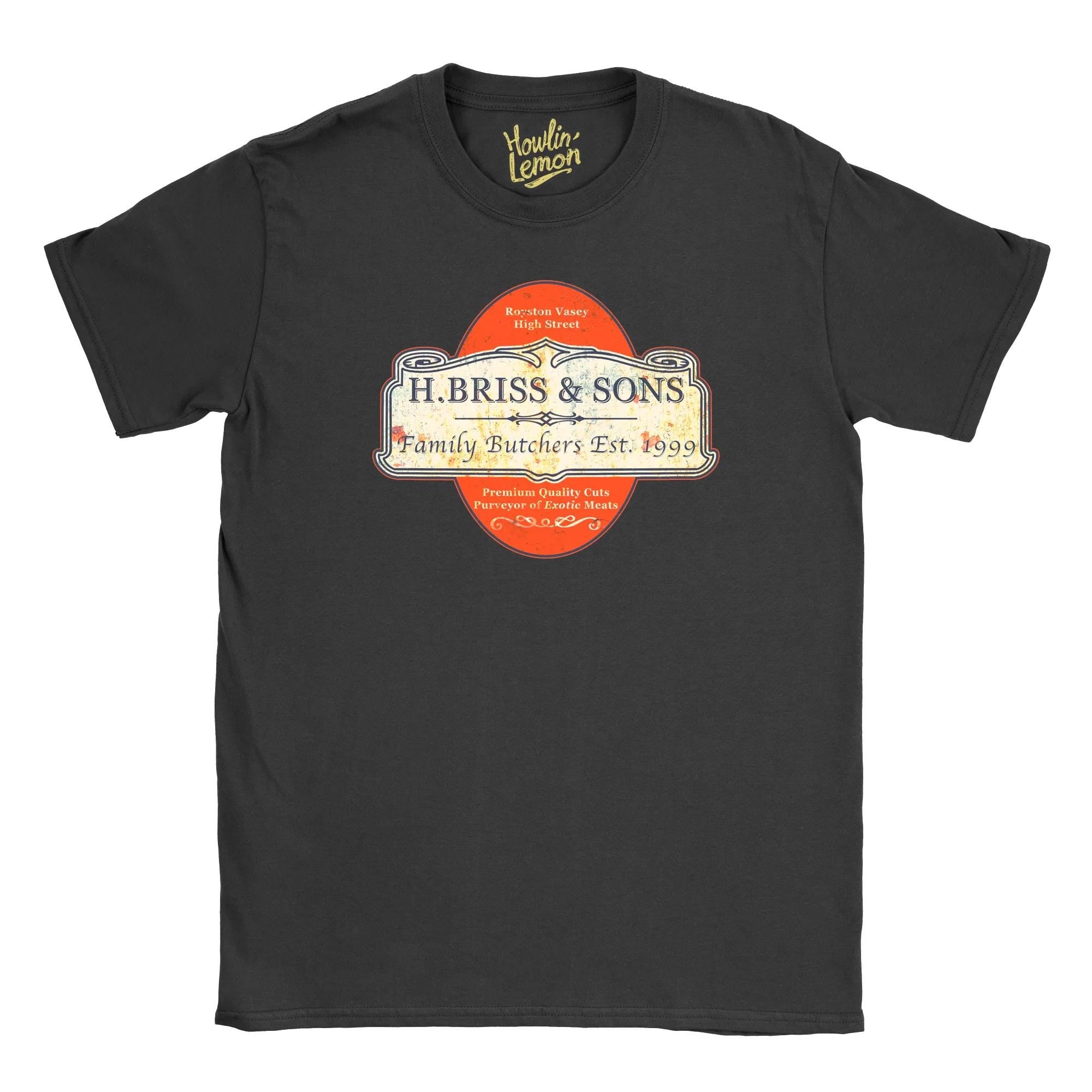 League of Gentlemen T-Shirt, Hilary Briss Exotic Meats Butcher, Royston Vasey Dark Comedy