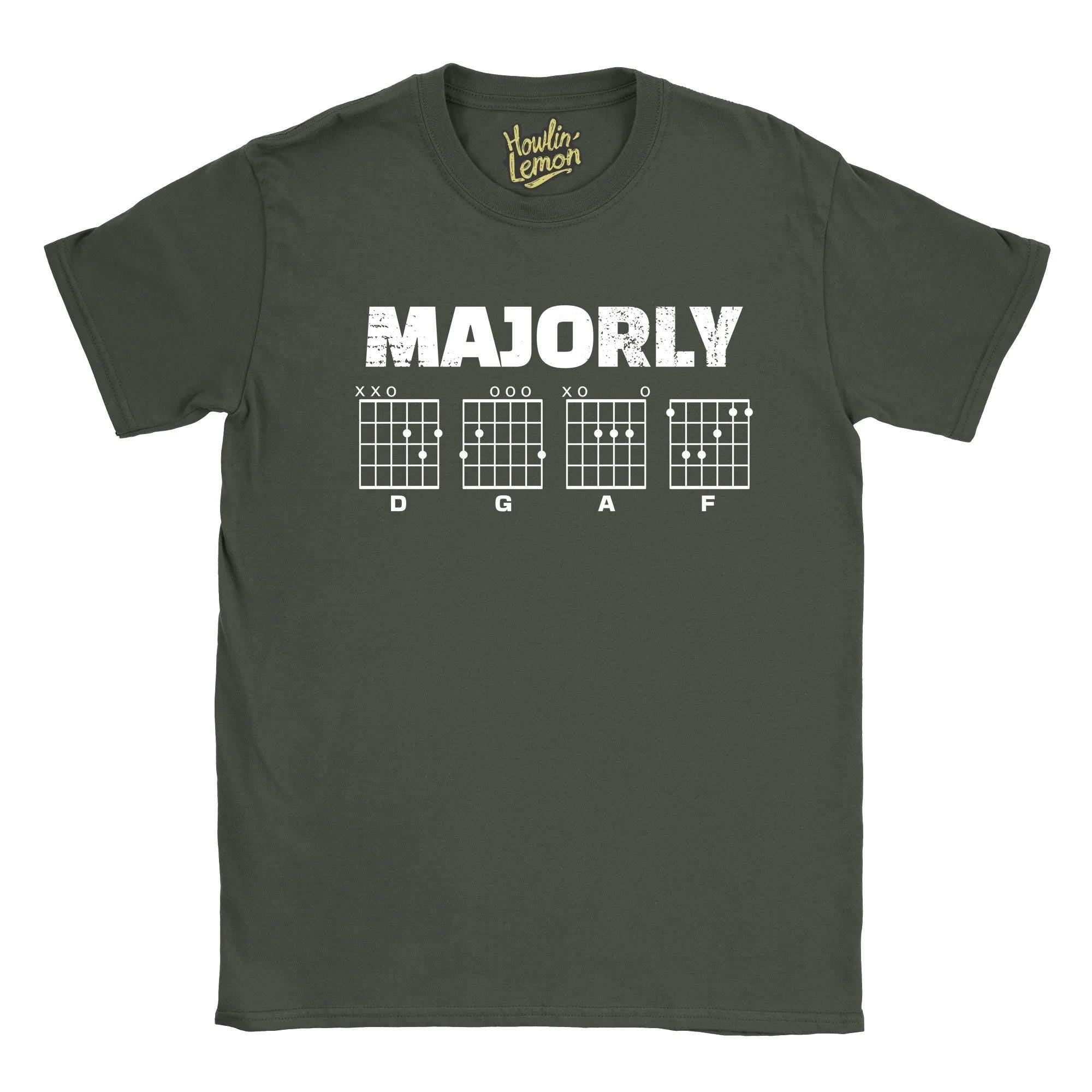 Guitarist T-Shirt Majorly DGAF Funny Guitar T-Shirt | Musician Gift