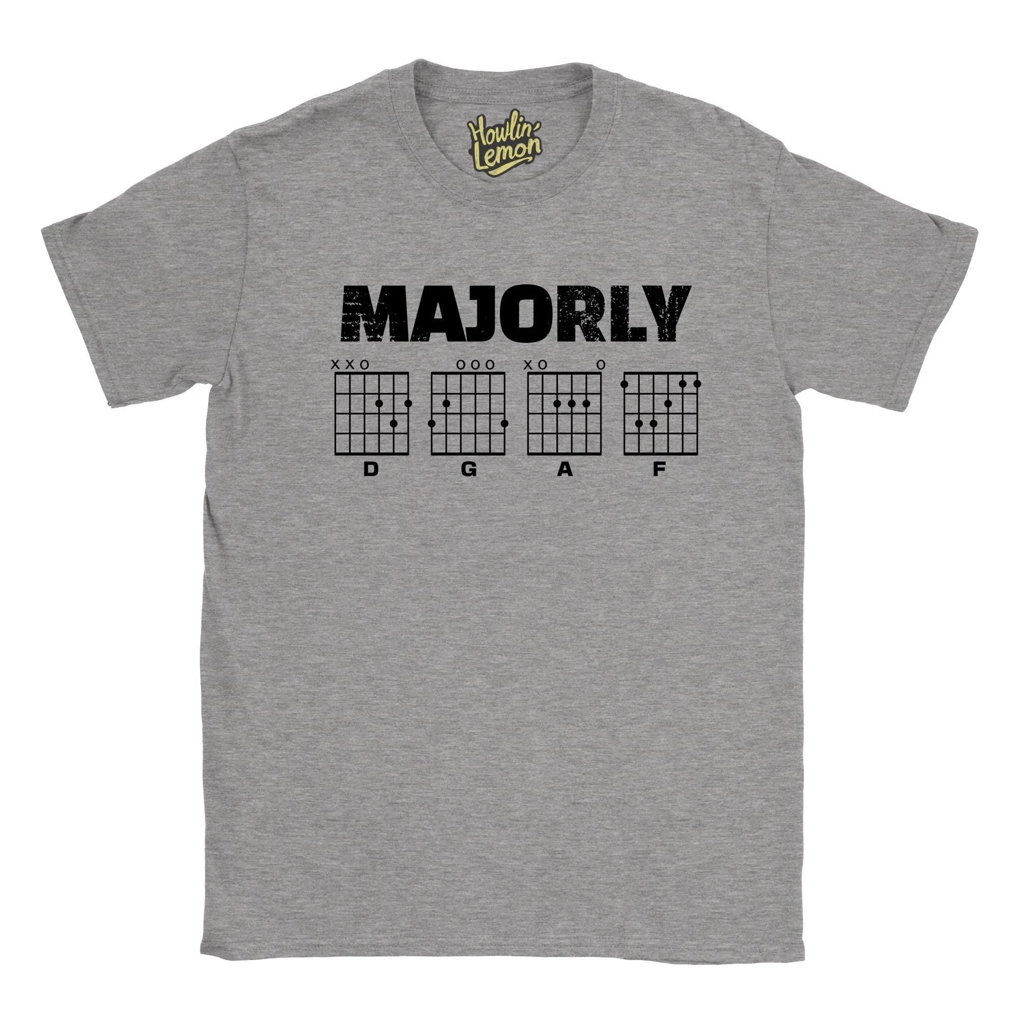 Guitarist T-Shirt Majorly DGAF Funny Guitar T-Shirt | Musician Gift