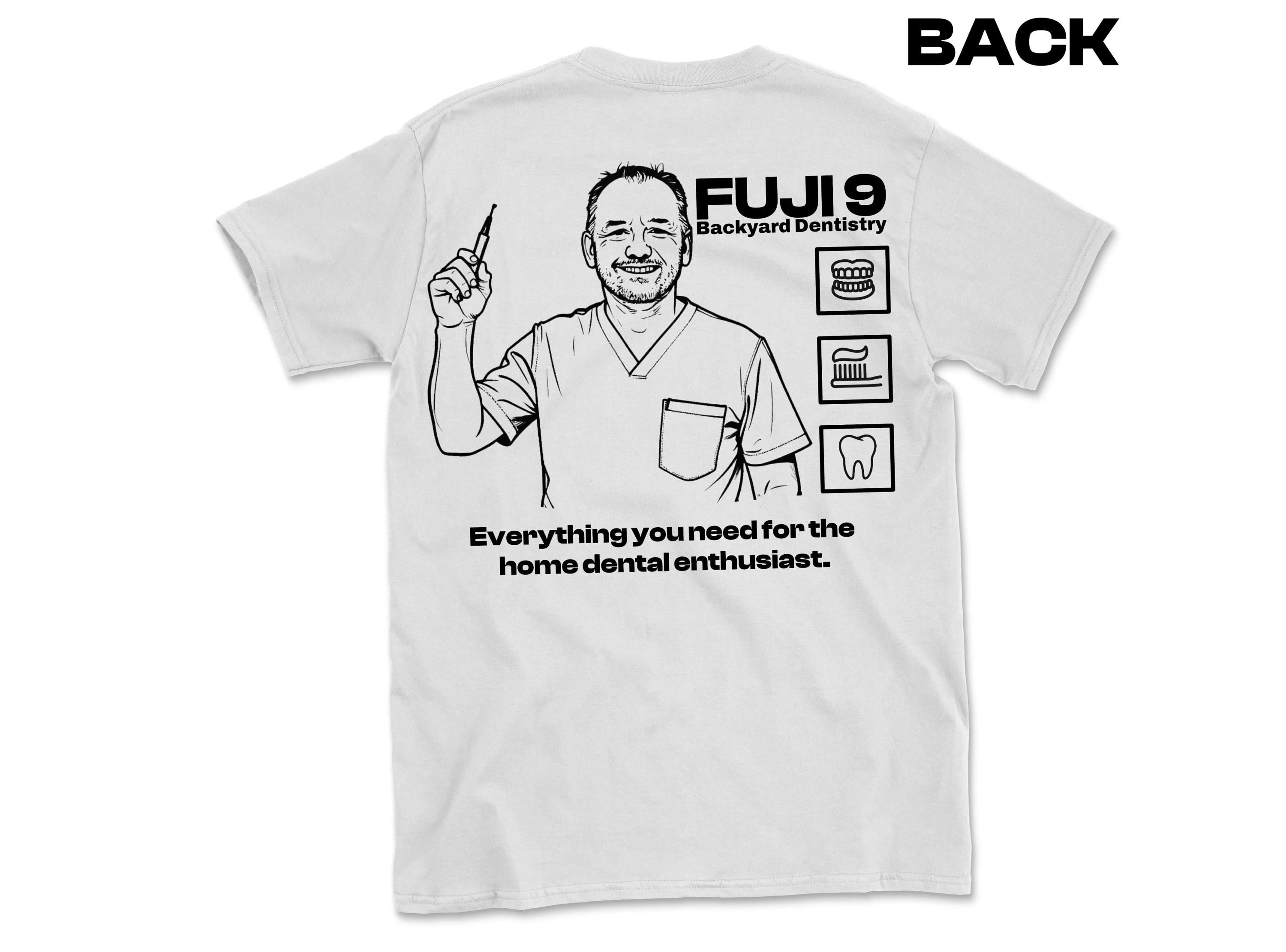 Bob Mortimer T-Shirt - Fuji 9 Home Dentistry Top Back Print - Would I Lie To You