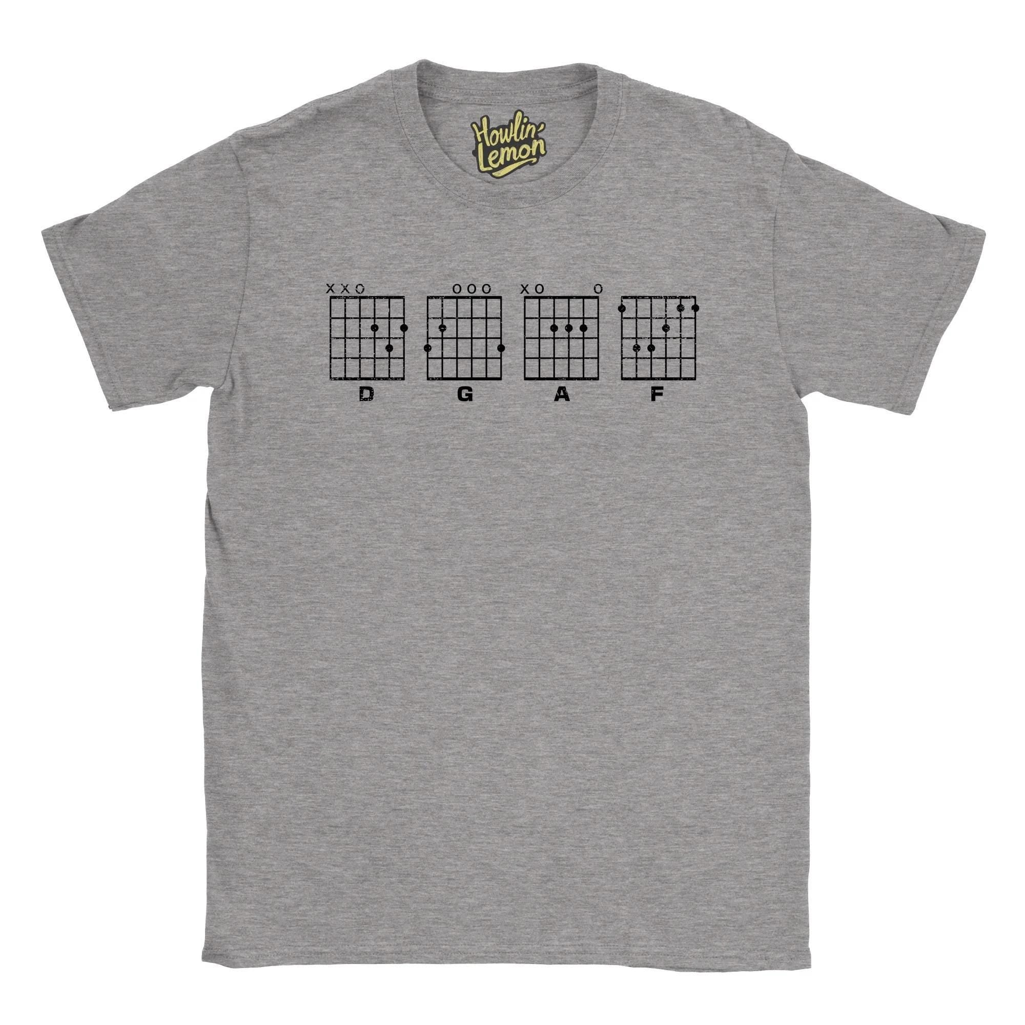 Guitarist T-Shirt D,G,A,F Dont give a *** | Funny gutar tab gift Mens womens