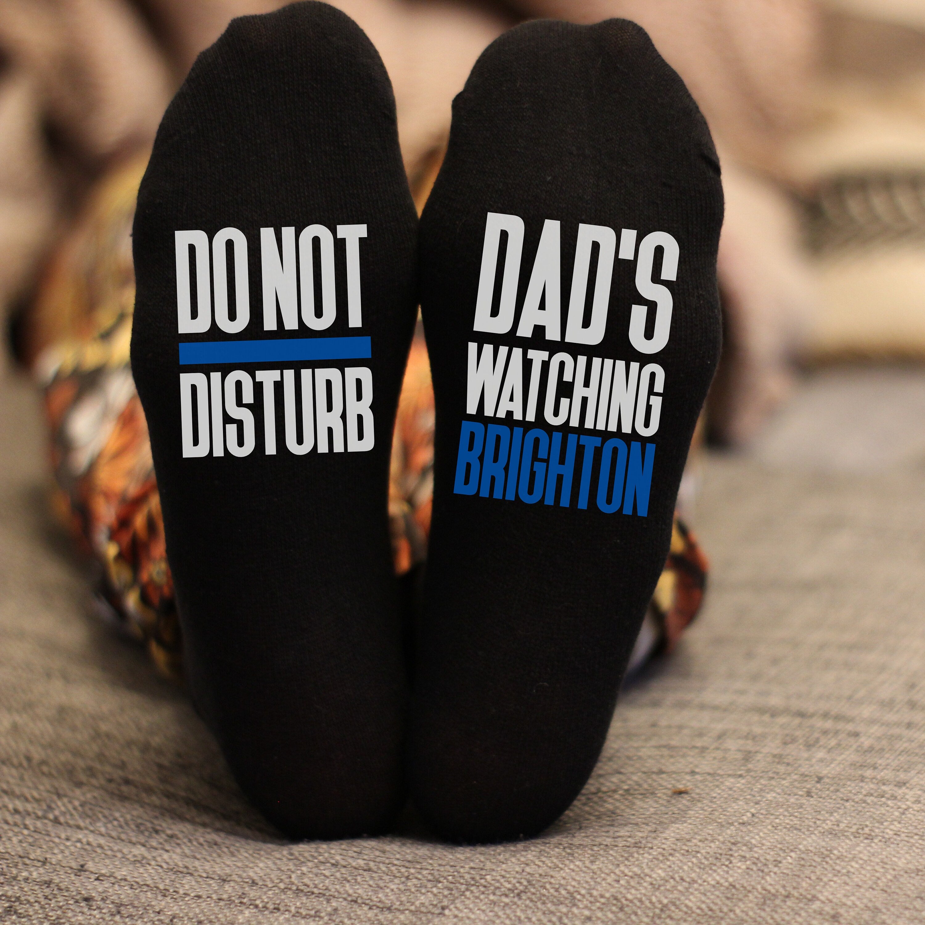 Custom Do Not Disturb Watching Brighton Name Socks - Personalised Printed and Personalised - Birthday Gift - Christmas Gift