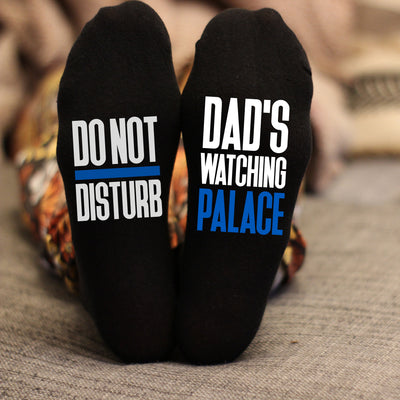 Custom Do Not Disturb Watching Crystal Palace Name Socks - Personalised Printed and Personalised - Birthday Gift - Christmas Gift