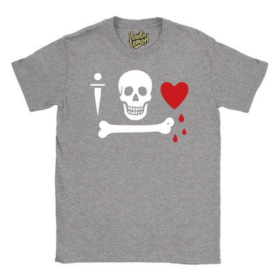 Stede Bonnet Pirate Flag T-Shirt - Gentleman Pirate Design - Skull Bone Dagger Graphic Tee - Historical Pirate Captain Shirt - Nautical