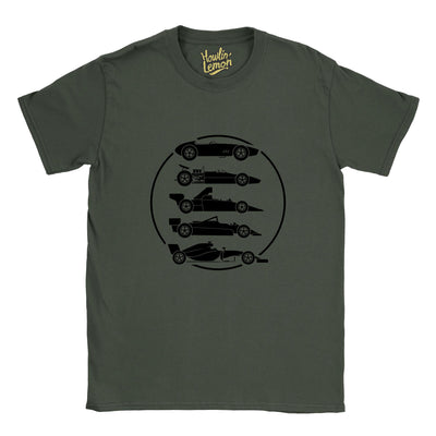 Formula One Evolution Vintage Racing T-Shirt - F1 Car Print Unisex Cotton