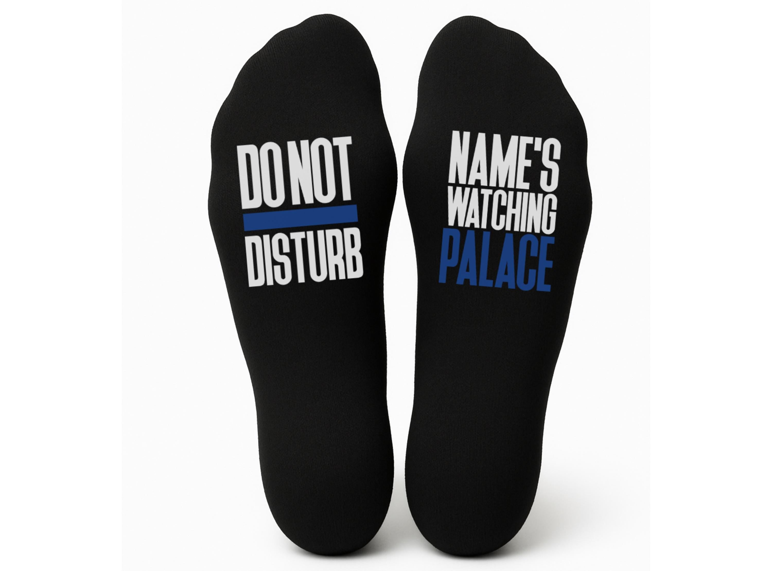 Custom Do Not Disturb Watching Crystal Palace Name Socks - Personalised Printed and Personalised - Birthday Gift - Christmas Gift