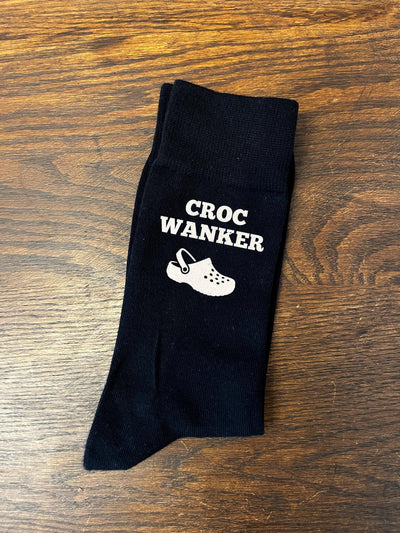 Croc Wanker Socks | The perfect gift for a Croc obsessive! Available in Black and White | Customisable