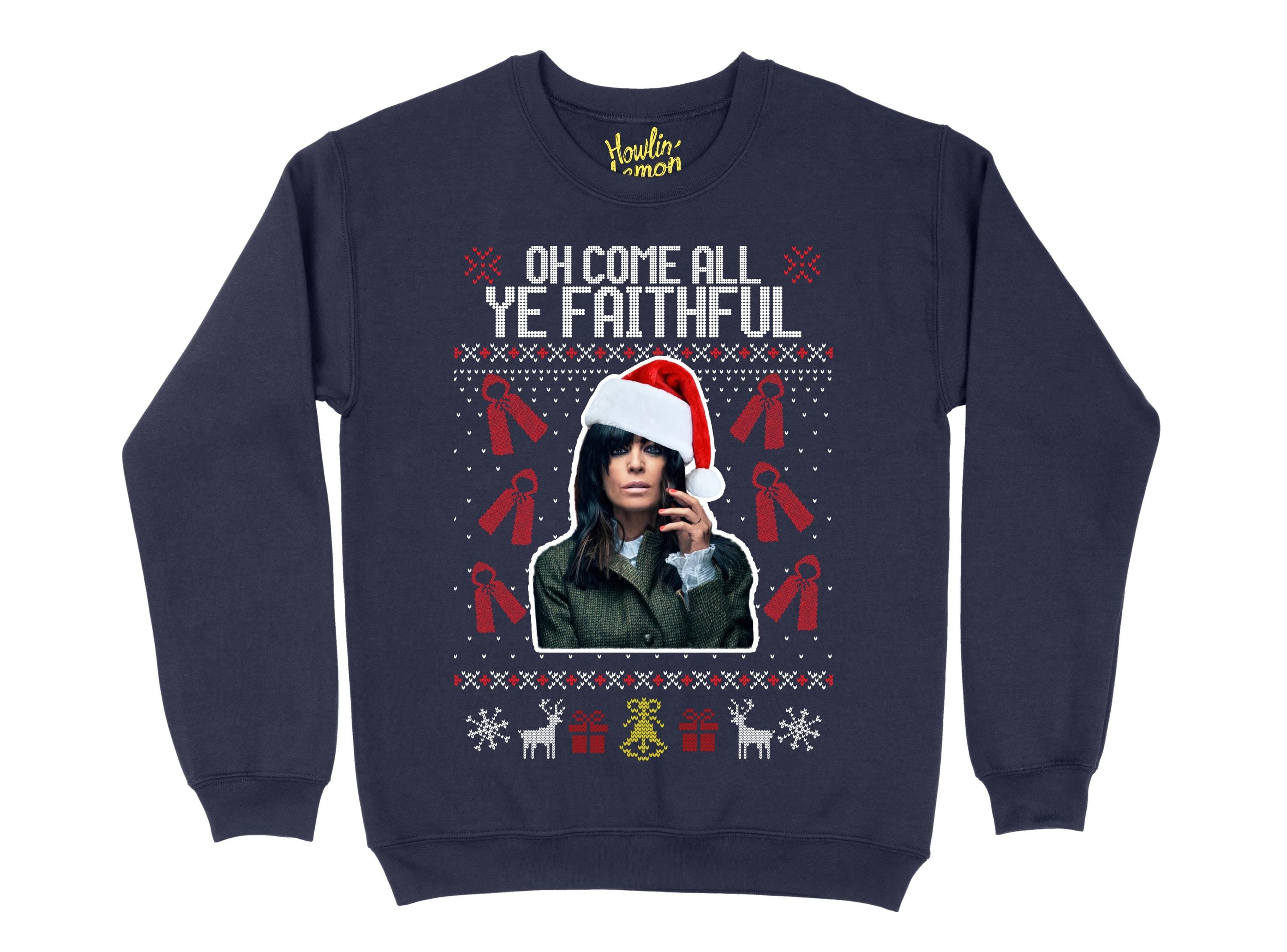 Oh Come All Ye Faithful - Traitors Christmas Sweater - Claudia Winkleman Xmas Jumper