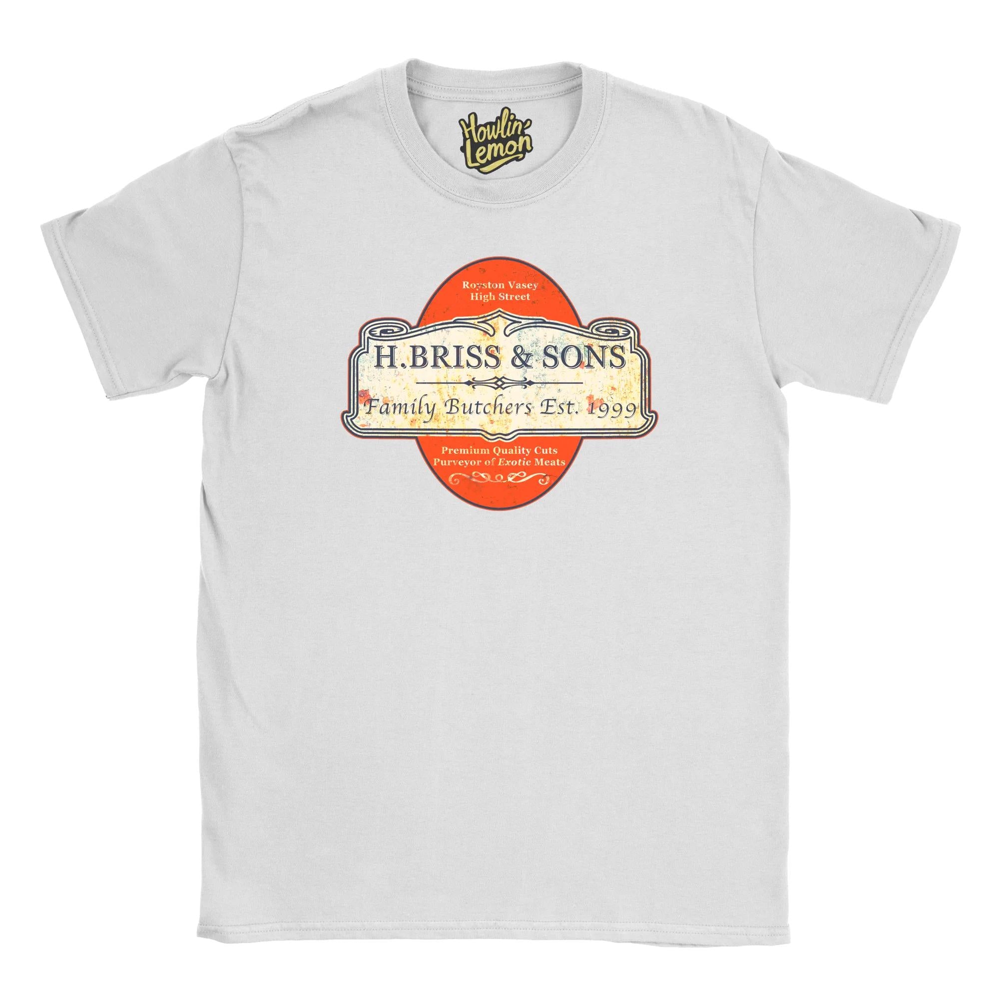 League of Gentlemen T-Shirt, Hilary Briss Exotic Meats Butcher, Royston Vasey Dark Comedy