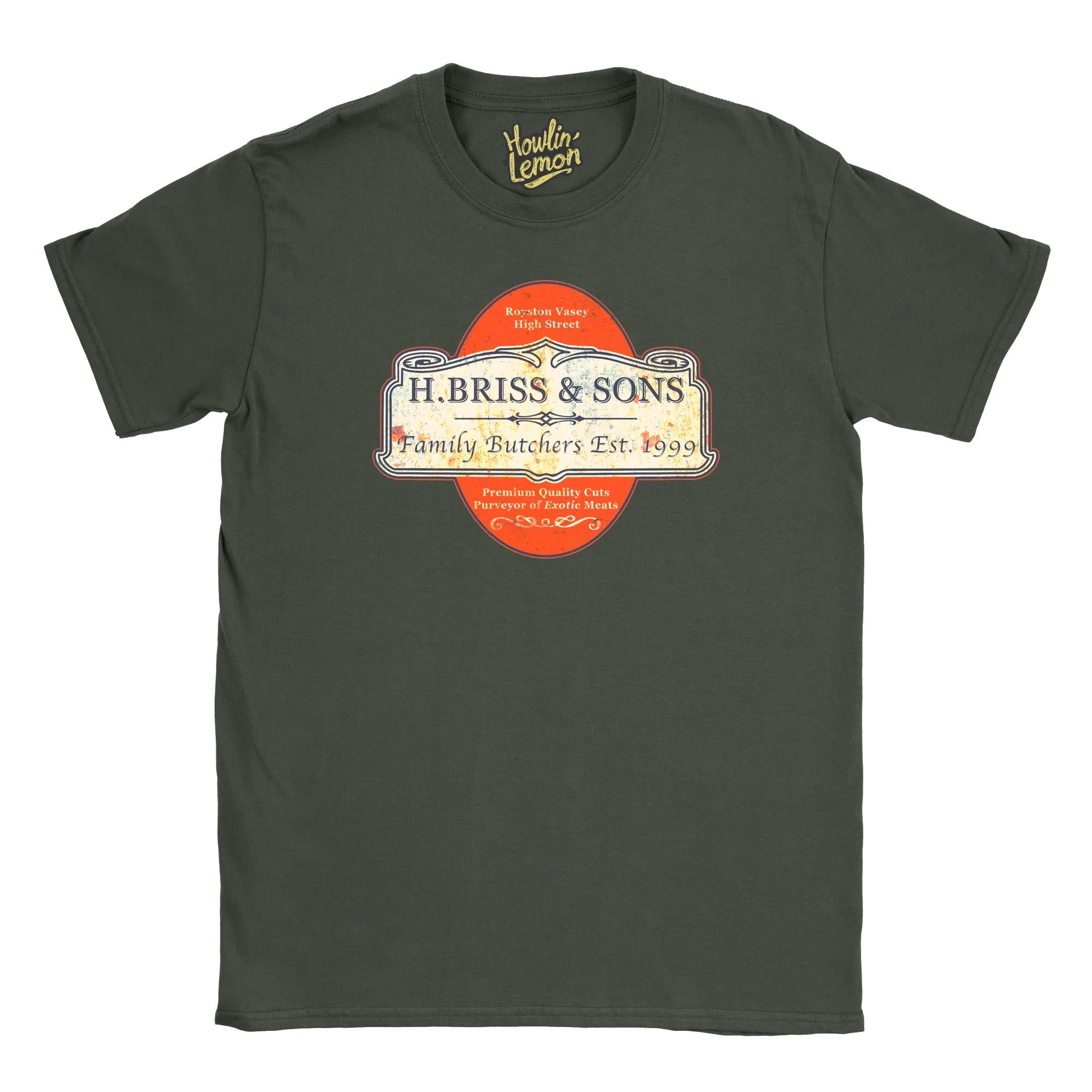 League of Gentlemen T-Shirt, Hilary Briss Exotic Meats Butcher, Royston Vasey Dark Comedy