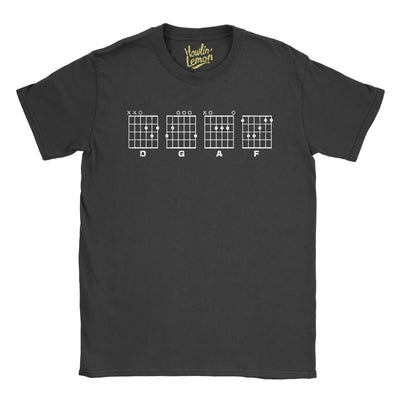 Guitarist T-Shirt D,G,A,F Dont give a *** | Funny gutar tab gift Mens womens