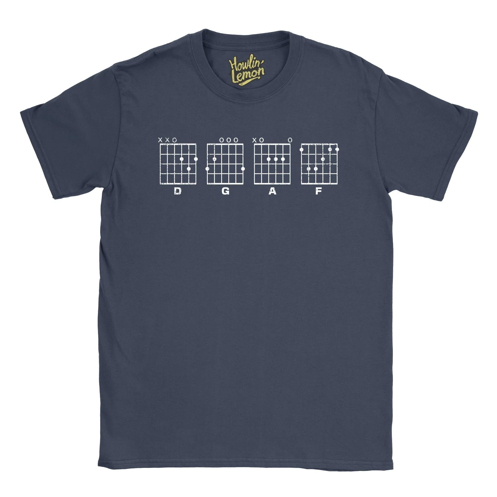Guitarist T-Shirt D,G,A,F Dont give a *** | Funny gutar tab gift Mens womens