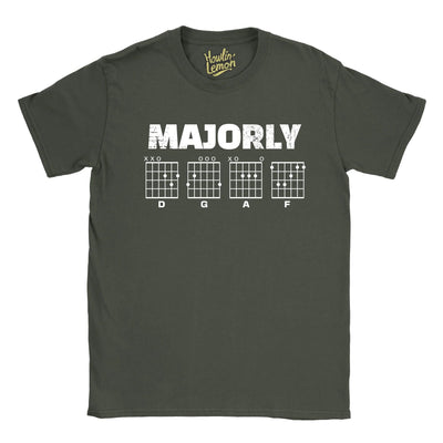 Guitarist T-Shirt Majorly DGAF Funny Guitar T-Shirt | Musician Gift