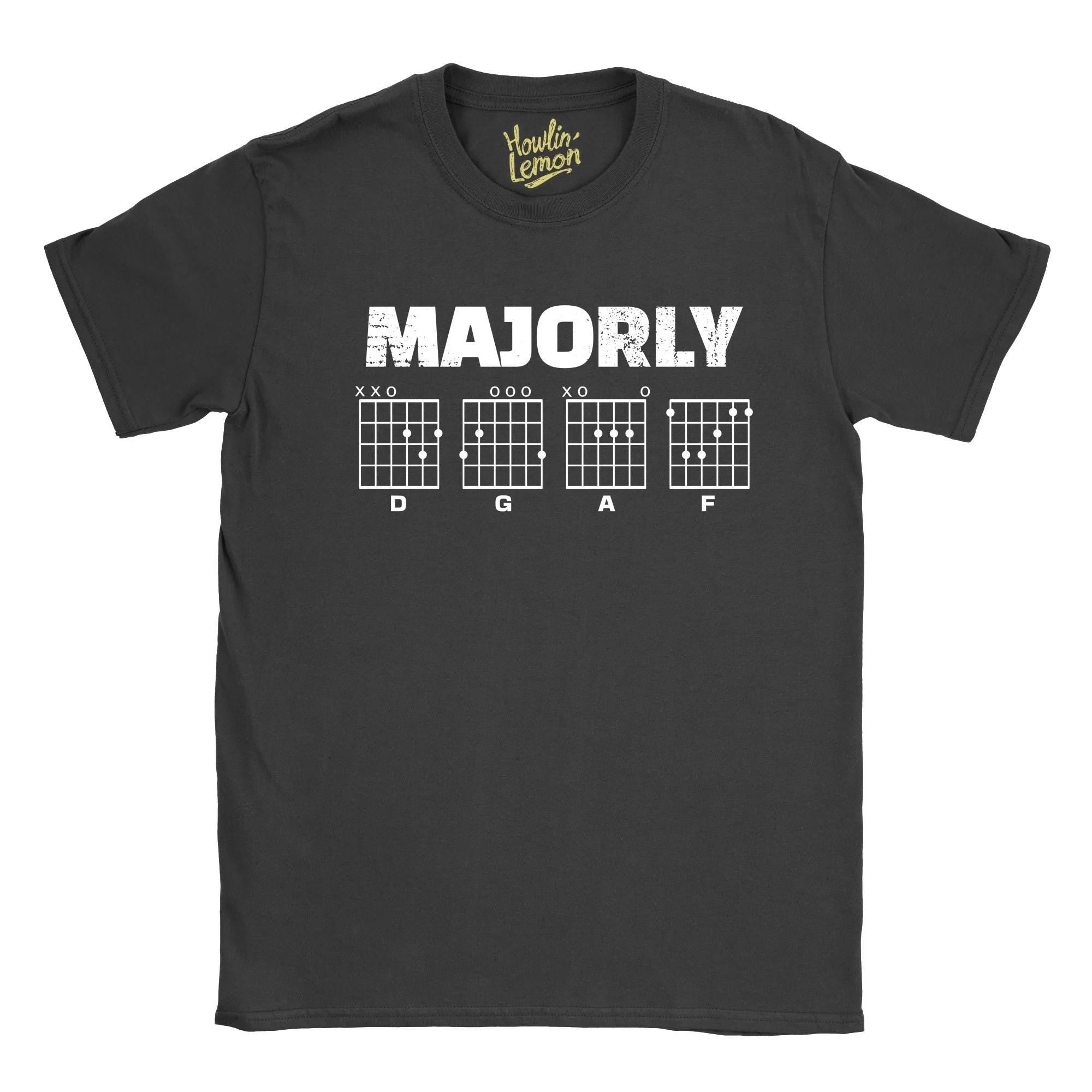 Guitarist T-Shirt Majorly DGAF Funny Guitar T-Shirt | Musician Gift