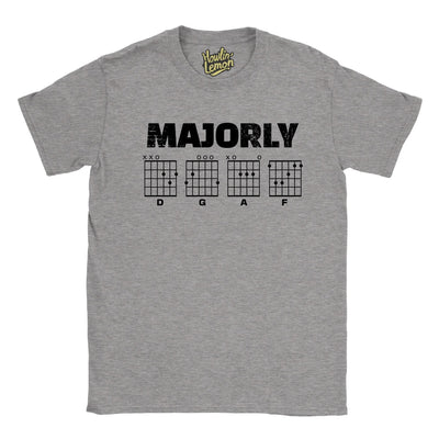 Guitarist T-Shirt Majorly DGAF Funny Guitar T-Shirt | Musician Gift