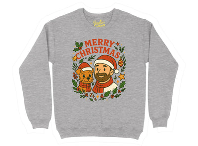 Pet and Human Christmas Sweater - Illustrated and personalised (Send us your photos!)