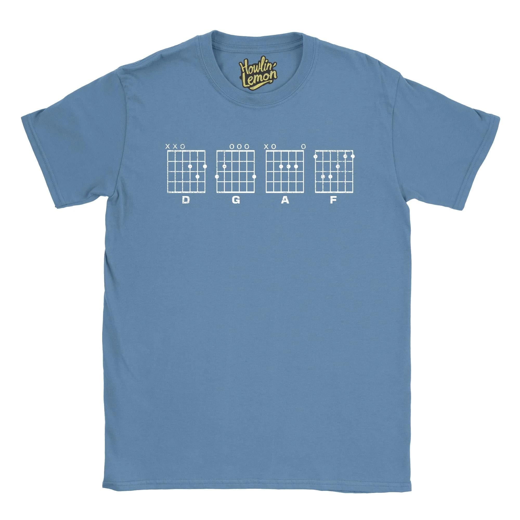 Guitarist T-Shirt D,G,A,F Dont give a *** | Funny gutar tab gift Mens womens