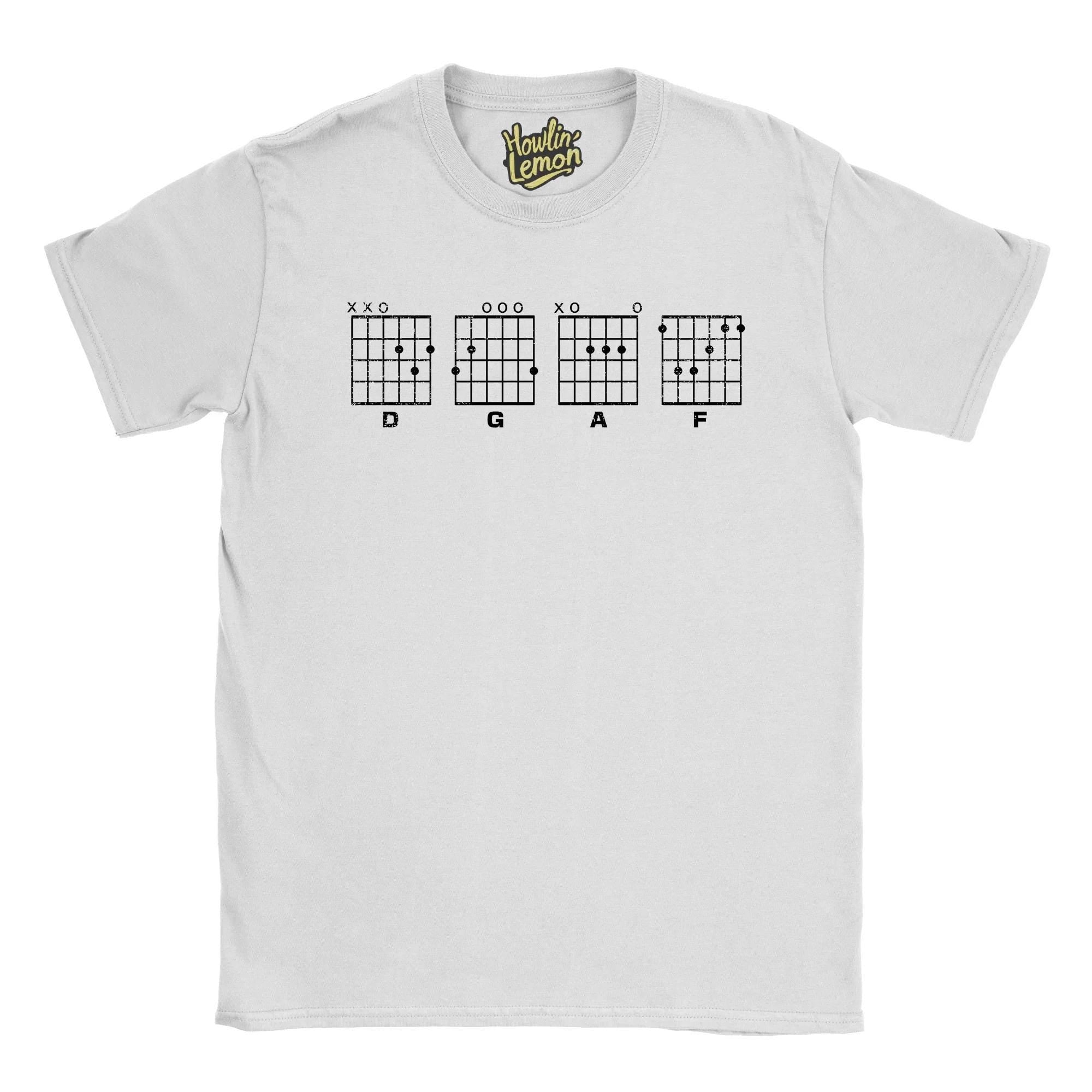 Guitarist T-Shirt D,G,A,F Dont give a *** | Funny gutar tab gift Mens womens
