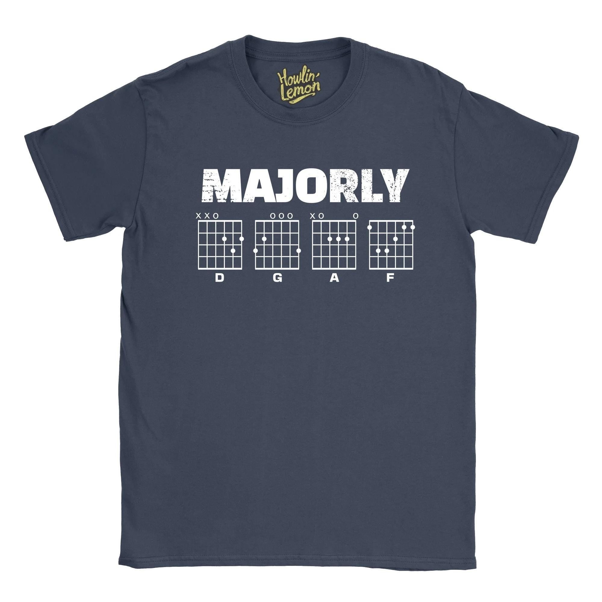 Guitarist T-Shirt Majorly DGAF Funny Guitar T-Shirt | Musician Gift