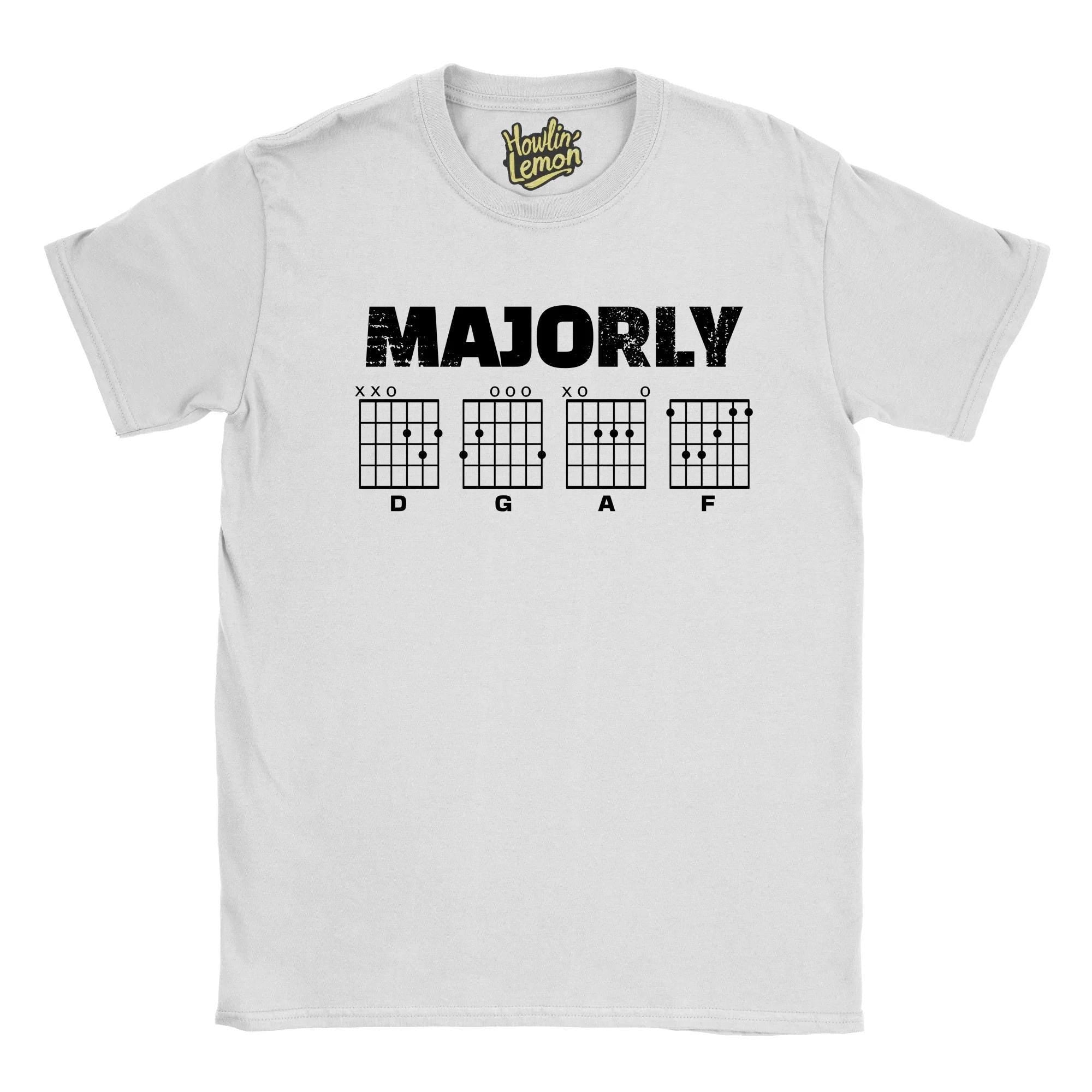 Guitarist T-Shirt Majorly DGAF Funny Guitar T-Shirt | Musician Gift