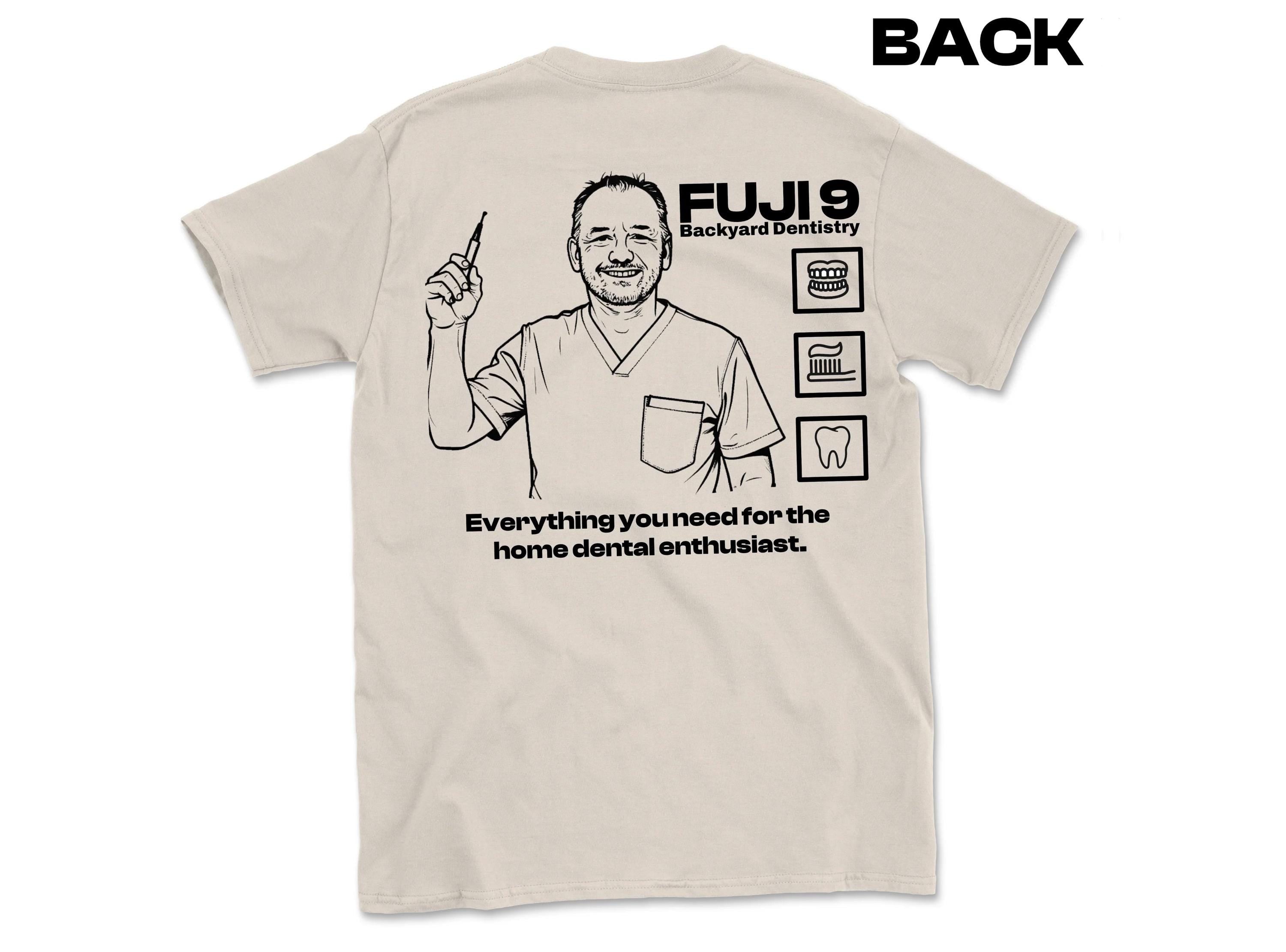 Bob Mortimer T-Shirt - Fuji 9 Home Dentistry Top Back Print - Would I Lie To You