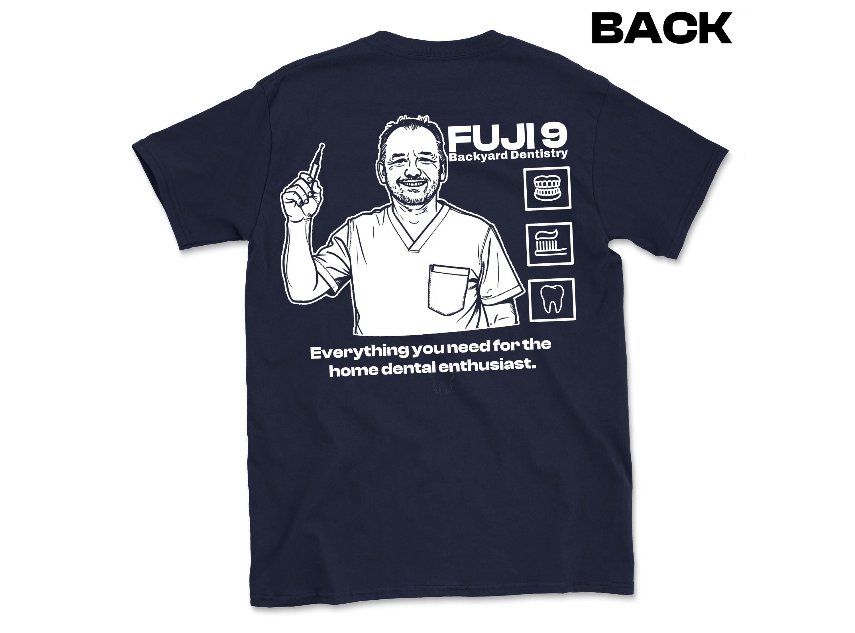 Bob Mortimer T-Shirt - Fuji 9 Home Dentistry Top Back Print - Would I Lie To You
