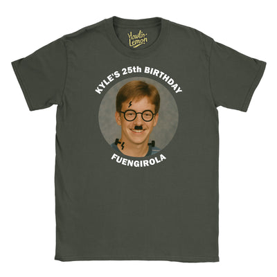 Circle Personalised Graffiti Birthday Group T-Shirt