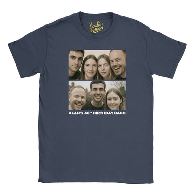 2 Picture Personalised Birthday Group T-Shirt