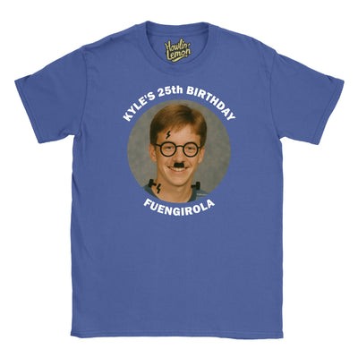 Circle Personalised Graffiti Birthday Group T-Shirt