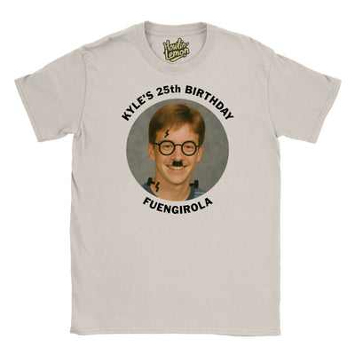Circle Personalised Graffiti Birthday Group T-Shirt
